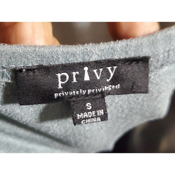 Privately Privileged Women Green Polyester V-Neck Sleeveless Knee Length Dress S - Picture 6 of 11